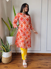 New Exclusive Hand  block printed Stitched Cotton  Kurtis with Pant